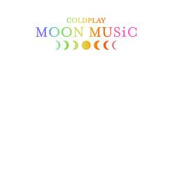 Свитшот хлопковый мужской Coldplay moon music, цвет: белый — фото 2