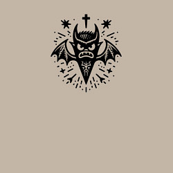 Свитшот хлопковый мужской Тату с летучей мышью для охотника на вампиров, цвет: миндальный — фото 2