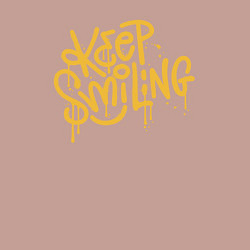 Свитшот хлопковый мужской Keep smiling, цвет: пыльно-розовый — фото 2