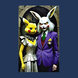 Свитшот хлопковый мужской Семейная пара покемонов - нейроарт, цвет: тёмно-синий — фото 2