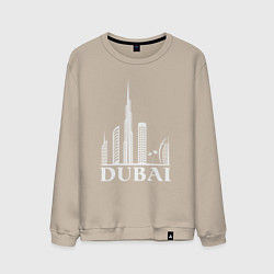 Свитшот хлопковый мужской City - Dubai, цвет: миндальный
