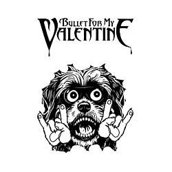 Свитшот хлопковый мужской Bullet For My Valentine - rock dog, цвет: белый — фото 2