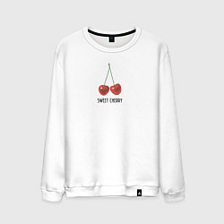 Свитшот хлопковый мужской Sweet сherry, цвет: белый
