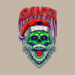 Свитшот хлопковый мужской Dead zombie Santa, цвет: миндальный — фото 2