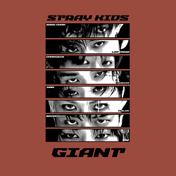 Свитшот хлопковый мужской Stray Kids album Giant eyes, цвет: кирпичный — фото 2