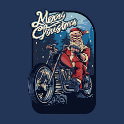 Свитшот хлопковый мужской Santa Biker, цвет: тёмно-синий — фото 2