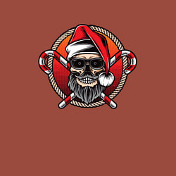 Свитшот хлопковый мужской Skull Santa, цвет: кирпичный — фото 2