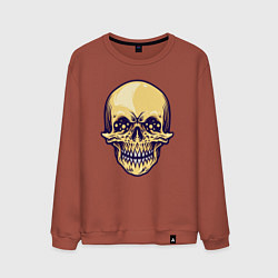 Свитшот хлопковый мужской Skeletor, цвет: кирпичный