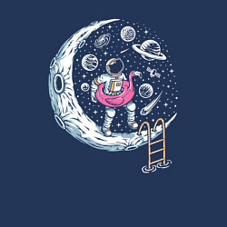 Свитшот хлопковый мужской Лунный бассейн, цвет: тёмно-синий — фото 2