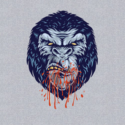 Свитшот хлопковый мужской Кровожадная горилла, цвет: меланж — фото 2