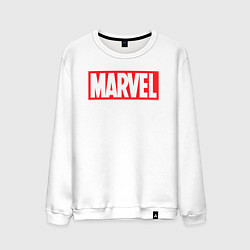 Свитшот хлопковый мужской Marvel logo, цвет: белый
