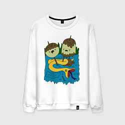 Свитшот хлопковый мужской Футболка Принцессы Жвачка, цвет: белый