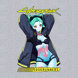 Свитшот хлопковый мужской Сyberpunk rebecca, цвет: меланж — фото 2