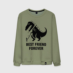 Свитшот хлопковый мужской Godzilla best friend, цвет: авокадо