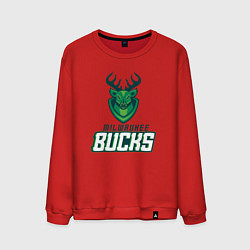 Свитшот хлопковый мужской Milwaukee Bucks NBA, цвет: красный