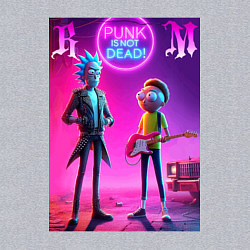 Свитшот хлопковый мужской Rick and Morty - neon fantasy, цвет: меланж — фото 2