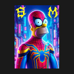 Свитшот хлопковый мужской Homer Simpson and Spider man - collaboration, цвет: черный — фото 2