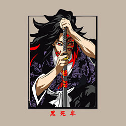 Свитшот хлопковый мужской Клинок, рассекающий демонов Кокушибо, цвет: миндальный — фото 2