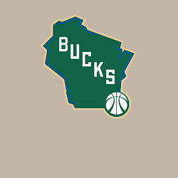 Свитшот хлопковый мужской Bucks team, цвет: миндальный — фото 2