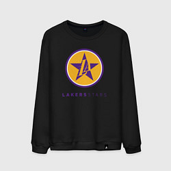 Свитшот хлопковый мужской Lakers stars, цвет: черный