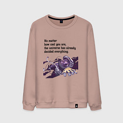 Свитшот хлопковый мужской Вселенная уже всё решила, цвет: пыльно-розовый