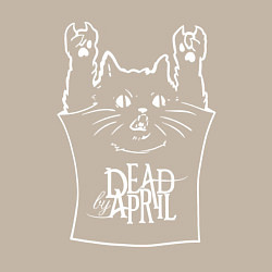 Свитшот хлопковый мужской Dead by April - cat rock, цвет: миндальный — фото 2