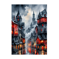 Свитшот хлопковый мужской Туманные улицы Лондона, цвет: белый — фото 2