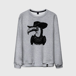 Свитшот хлопковый мужской Тукан ковбой, цвет: меланж