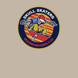 Свитшот хлопковый мужской Skull skaters, цвет: миндальный — фото 2