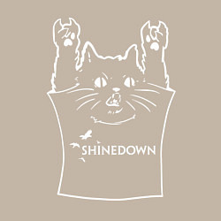 Свитшот хлопковый мужской Shinedown - cat rock, цвет: миндальный — фото 2