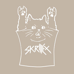 Свитшот хлопковый мужской Skrillex - cat rock, цвет: миндальный — фото 2