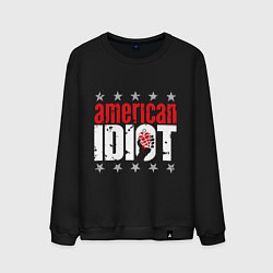 Свитшот хлопковый мужской Green Day - american idiot, цвет: черный