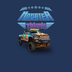 Свитшот хлопковый мужской Монстр-трак, цвет: тёмно-синий — фото 2