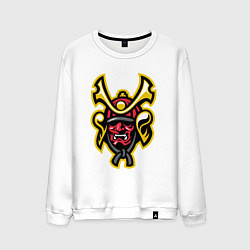 Свитшот хлопковый мужской Samurai face, цвет: белый