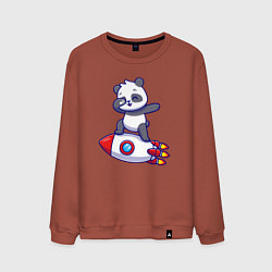 Свитшот хлопковый мужской Rocket panda, цвет: кирпичный