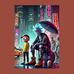 Свитшот хлопковый мужской Rick and Morty are homeless people from New York, цвет: кирпичный — фото 2