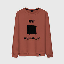 Свитшот хлопковый мужской Квадратный круг, цвет: кирпичный