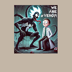 Свитшот хлопковый мужской Rick and Morty - we are Venom, цвет: миндальный — фото 2