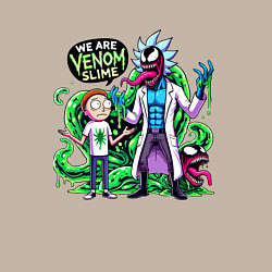 Свитшот хлопковый мужской We are Venom slime - Rick and Morty, цвет: миндальный — фото 2