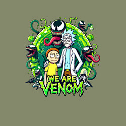Свитшот хлопковый мужской Rick and Morty - we are Venom portal, цвет: авокадо — фото 2