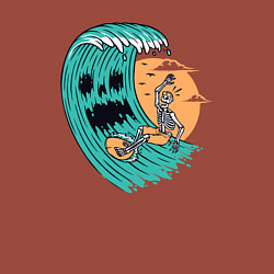 Свитшот хлопковый мужской Skeletor surfer, цвет: кирпичный — фото 2