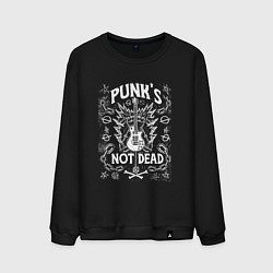 Свитшот хлопковый мужской Вечный бунт, цвет: черный