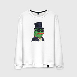 Свитшот хлопковый мужской Лягушонок пепе, цвет: белый