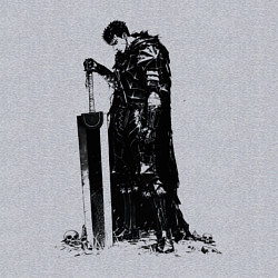 Свитшот хлопковый мужской Berserk мечник, цвет: меланж — фото 2