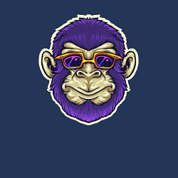 Свитшот хлопковый мужской Обезьянка в очках, цвет: тёмно-синий — фото 2