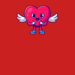 Свитшот хлопковый мужской Сердечко с сердечком, цвет: красный — фото 2