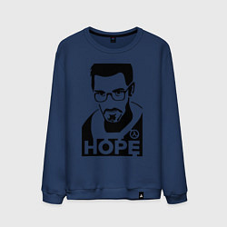 Свитшот хлопковый мужской Gordon Freeman - надежда, цвет: тёмно-синий