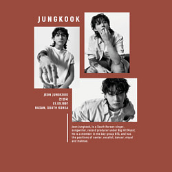 Свитшот хлопковый мужской Jungkook bts black-white, цвет: кирпичный — фото 2