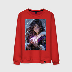 Мужской свитшот Прекрасная девушка-маг накладывает чары