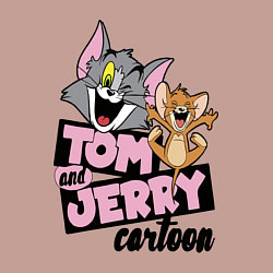 Свитшот хлопковый мужской Tom and Jerry, цвет: пыльно-розовый — фото 2